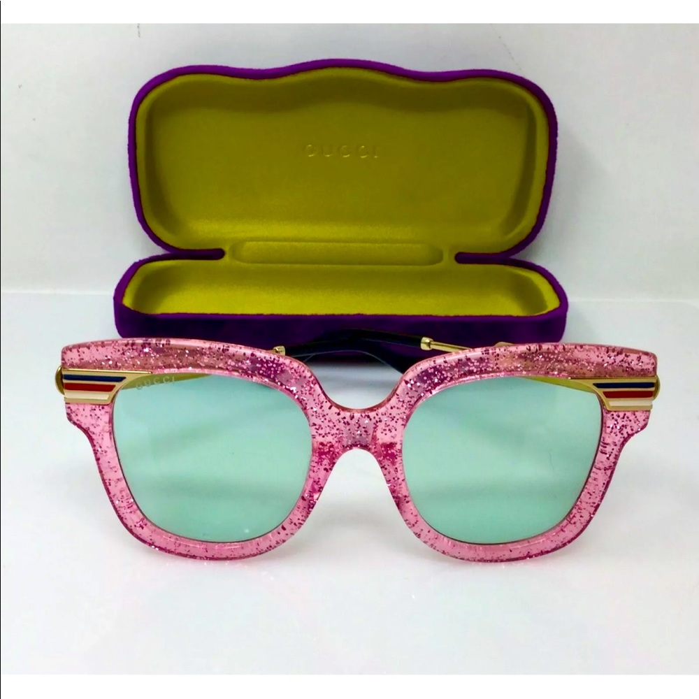 Pink Glitter Gucci Sunglasses